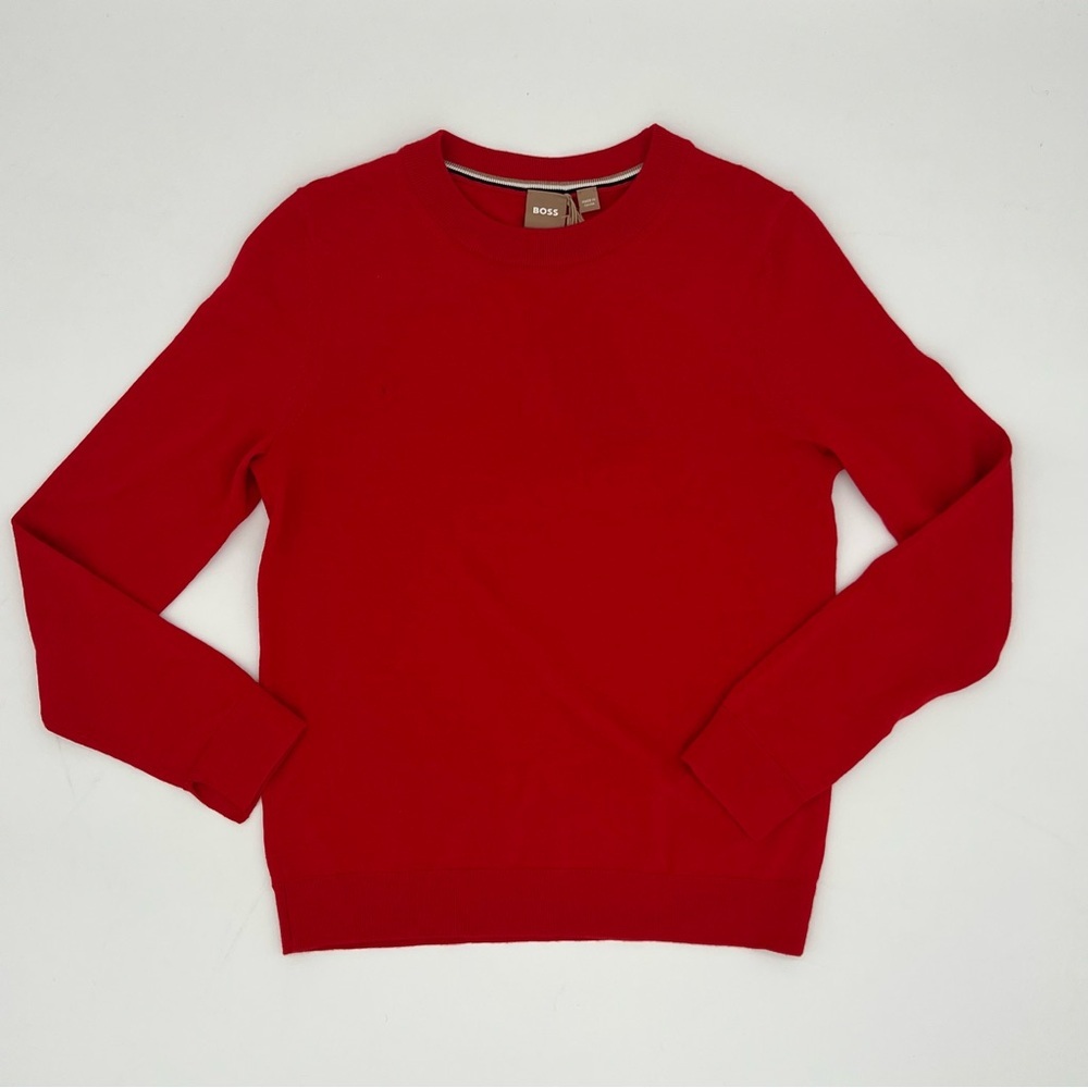 BOSS Hugo Boss Red Superfine Merino‎ Wool Sweater – Size Medium – New with Tags